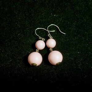 S925 Pink Dangle Earrings